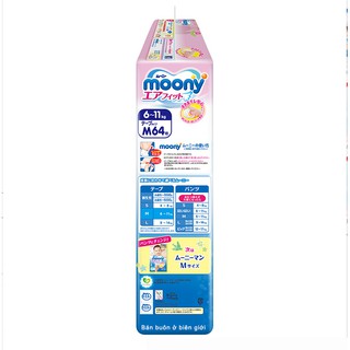 Bỉm Dán Moony M64/L54