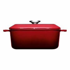 Chảo vuông WOLL Iron Casserole Square 24x24cm Chili Red