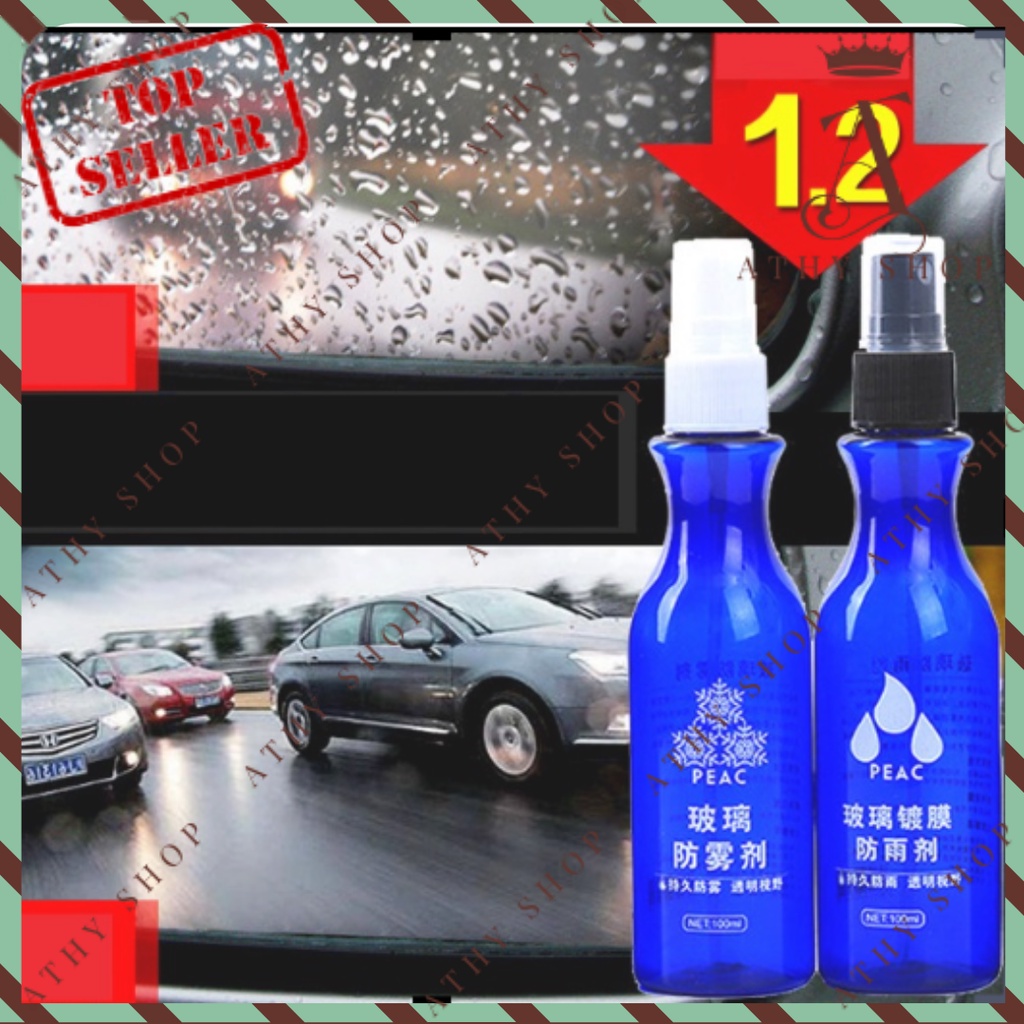 CHAI XỊT NANO CHỐNG BÁM NƯỚC GƯƠNG XE Ô TÔ, bình phun dung dịch không đọng nước khi đi mưa cho xe hơi xe máy, kính kiếng