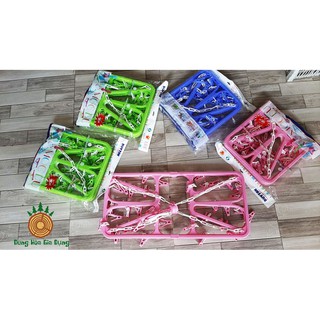 Móc Kẹp Quần Áo Chữ Nhật Lớn Nhựa Duy Tân 34 Kẹp