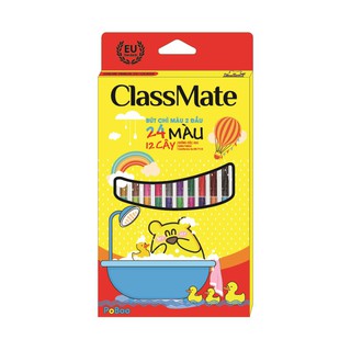 Vỉ bút chì màu (2 đầu) Classmate 24 màu CL-CL303- Hàng chính hãng