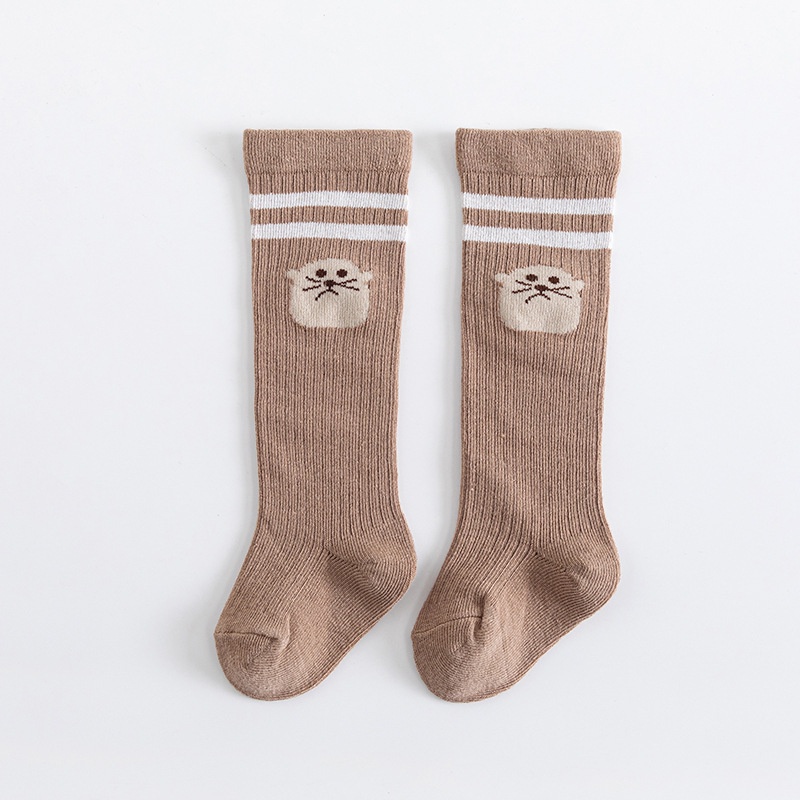 Vớ Cotton Mềm Co Giãn Giữ Ấm Mùa Thu Đông Họa Tiết Động Vật Hoạt Hình Dễ Thương Cho Bé