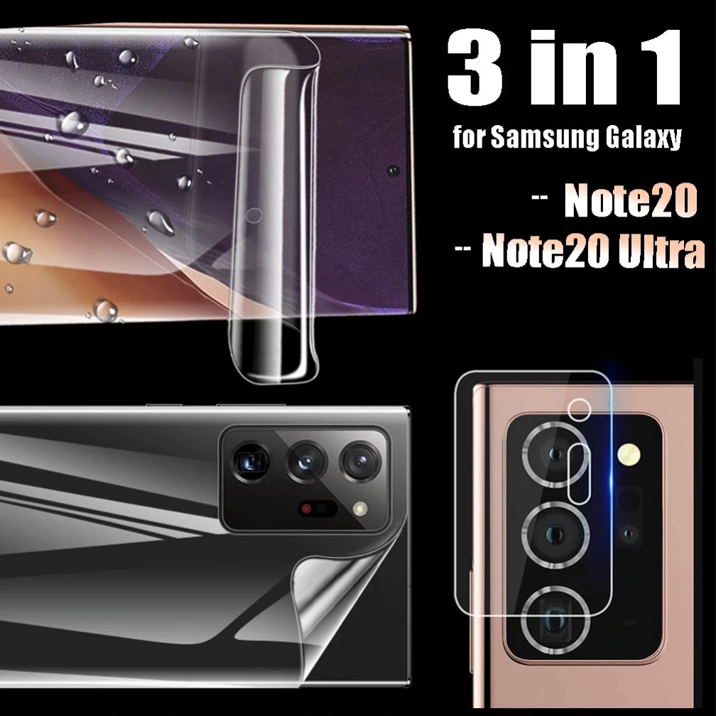 3 in 1 dành cho Samsung Note20 Ultra (dán full mặt trước + full mặt sau + kính cường lực camera) Combo ĐÁNG MUA NHẤT