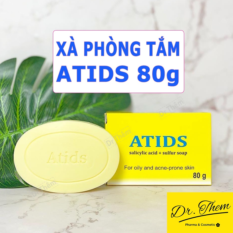 ✅[CHÍNH HÃNG] Xà Phòng Tắm ATIDS Soap 80g - Giảm Mụn Lưng, Giúp Làm Sạch - Cho Da Mụn, Dầu - Salicylic ACid 2% + Sulfur