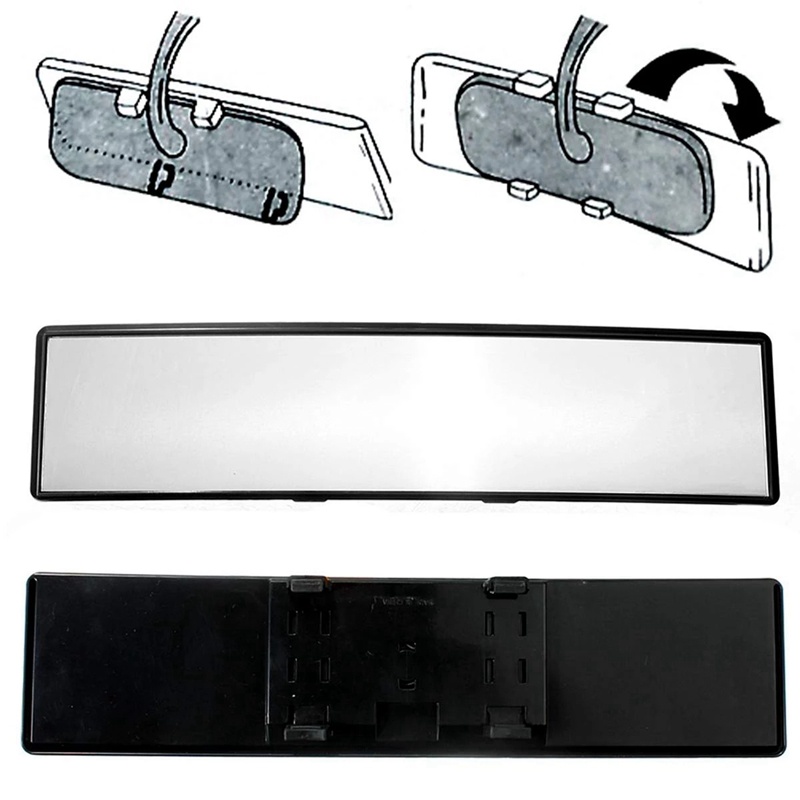 Gương Chiếu Hậu Góc Rộng 12Inch Thông Dụng Kẹp Cho Xe Hơi