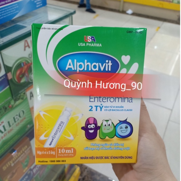 ALPHAVIT Enteromina hộp 20 ống bổ sung lợi khuẩn cho cơ thể bé