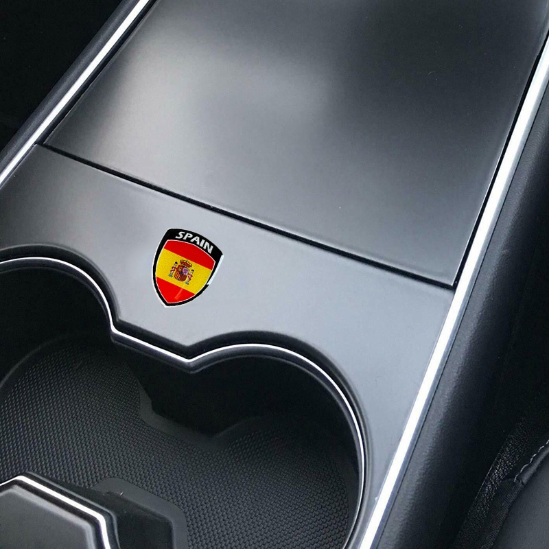 3D Gel nhựa Quốc kỳ Nhãn dán Phản chiếu Quốc gia Biểu tượng Cái khiên Hình dán Decal xe hơi