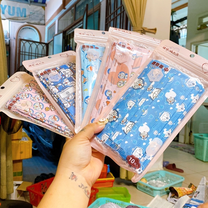 🎀Bịch 10 khẩu trang y tế Doraemon🎀