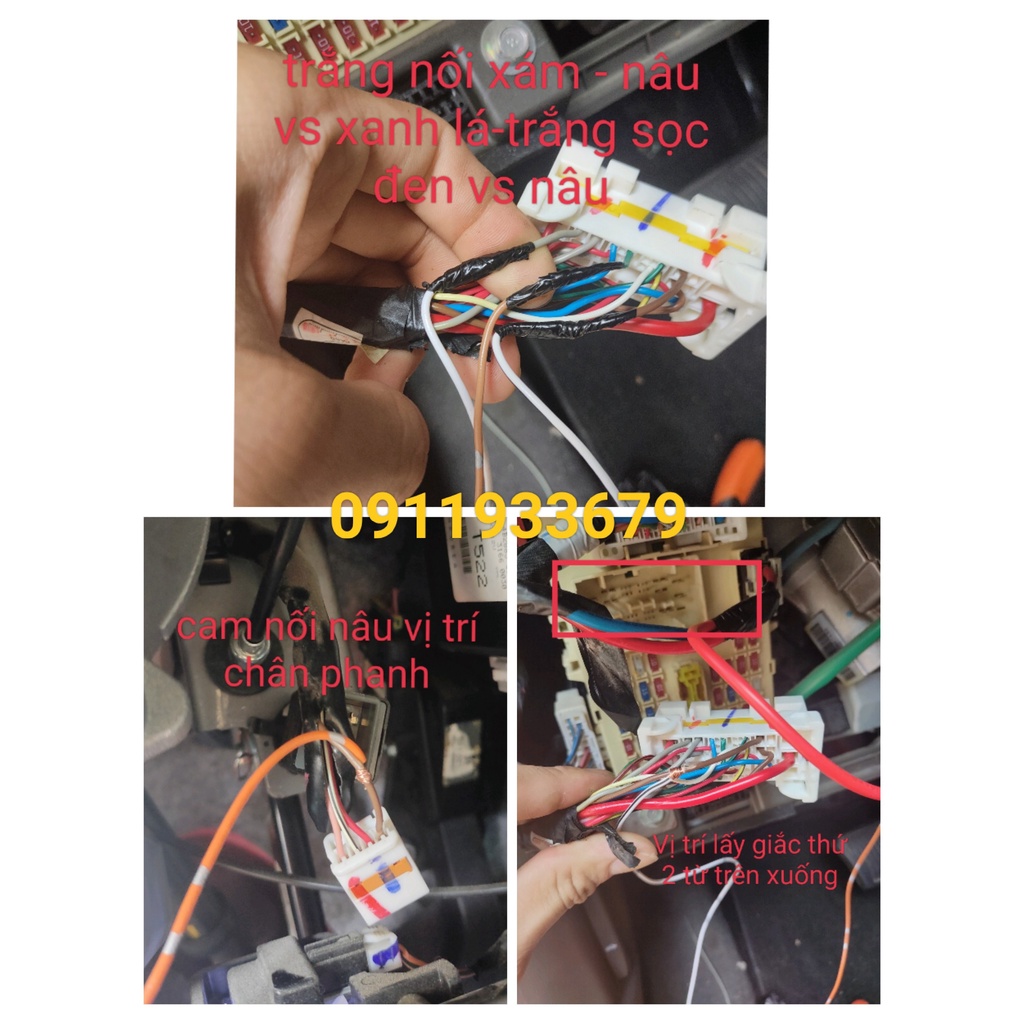 Nút khởi động nhanh Startop tích hợp chìa zin cho Kia Morning có sơ đồ hướng dẫn lắp đặt