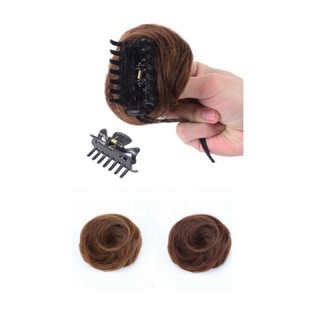 TÓC GIẢ BÚI MINI KẸP NỬA ĐẦU (ảnh thật shop tự chụp)