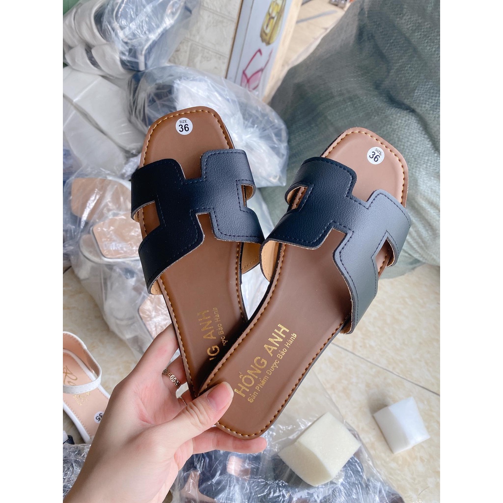 Dép thời trang Hm da rắn