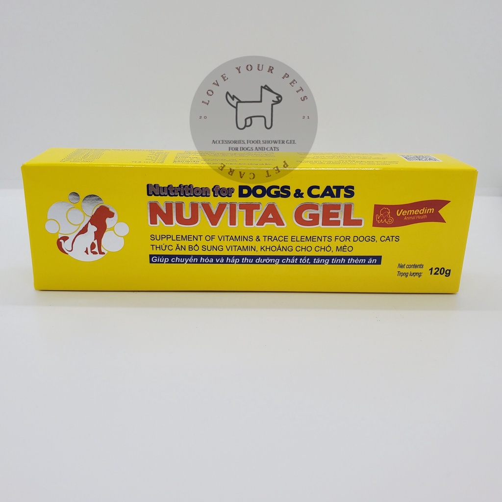 NUVITA GEL- Thức ăn bổ sung vitamin, khoáng cho chó mèo 120g
