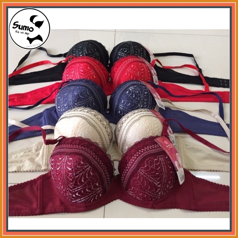 Áo lót nữ xương cá có gọng, mút dày định hình, nâng đẩy ngực đẹp, chống chảy xệ. By SUMO Underwear - 8616 ( thổ cẩm)