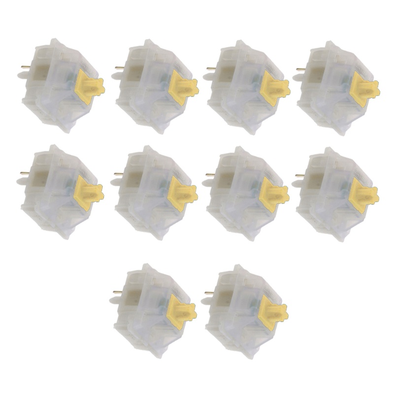 Bộ 10 công tắc Gateron 5Pin màu vàng sữa GK61 GK64 GH60