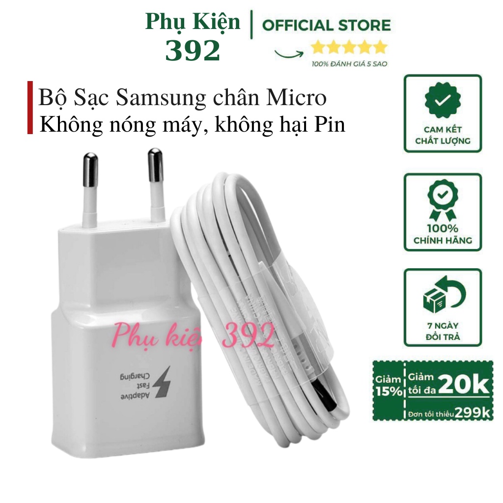 Sạc Nhanh 15W Chân Micro USB Zin Sạc Nhanh Quick Charge 2.0 Chính Hãng .Bảo Hành 12 Tháng- Cam Kết Sản Phẩm Giống Hình