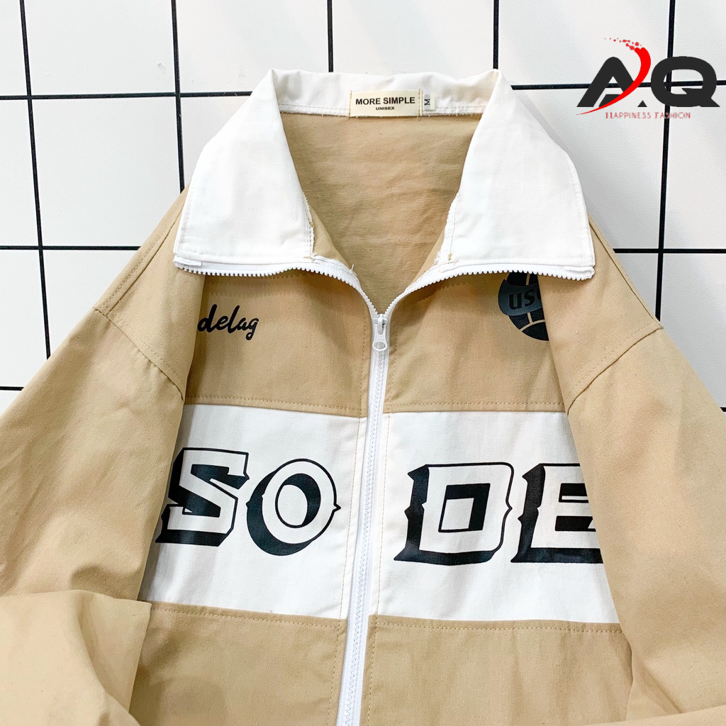Áo Khoác kaki USODELI  áo Jacket chất mềm nhẹ Form Rộng Phong Cách Hàn Ulzzang AQ STORE