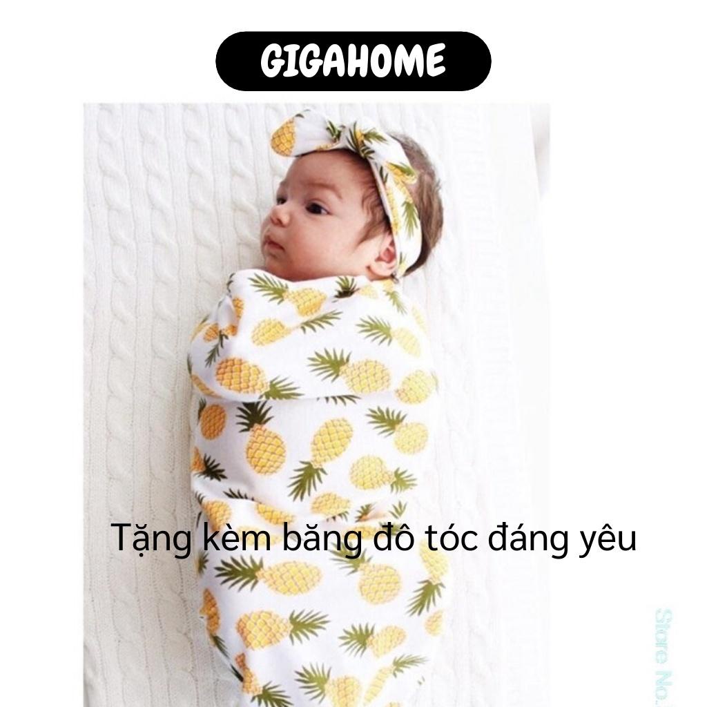 Kén Ngủ Cho Trẻ Sơ Sinh GIGAHOME Túi Ngủ Kèm Băng Đô Giúp Bé Dễ Ngủ Và Phụ Kiện Chụp Ảnh 7193