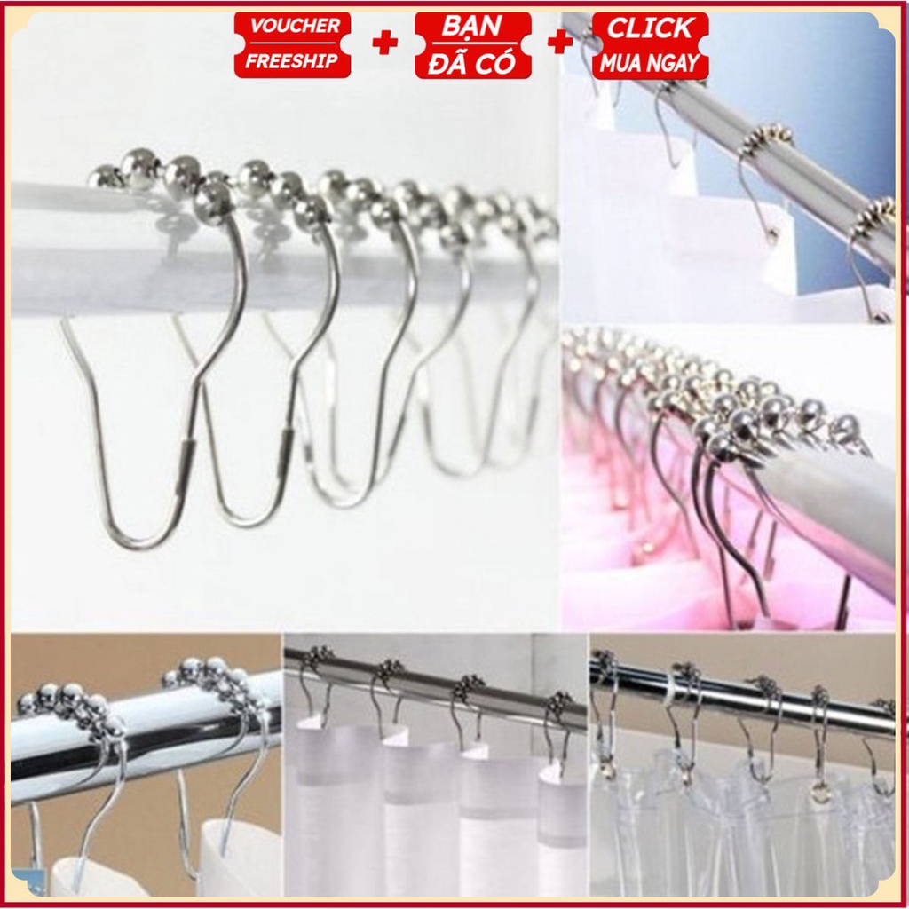 Móc TREO RÈM Inox Hỗ Trợ 5 BI - Cứng Cáp, Chắc Chắn, Dễ Lắp Đặt