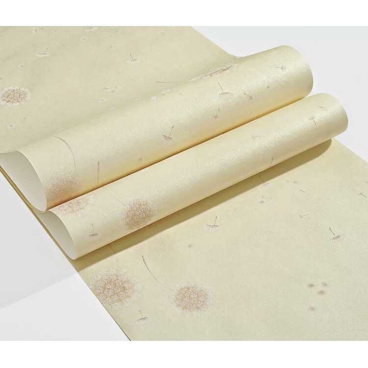 1 mét decal giấy dán tường vân nổi hoa bồ công anh khổ 53cm keo sẵn