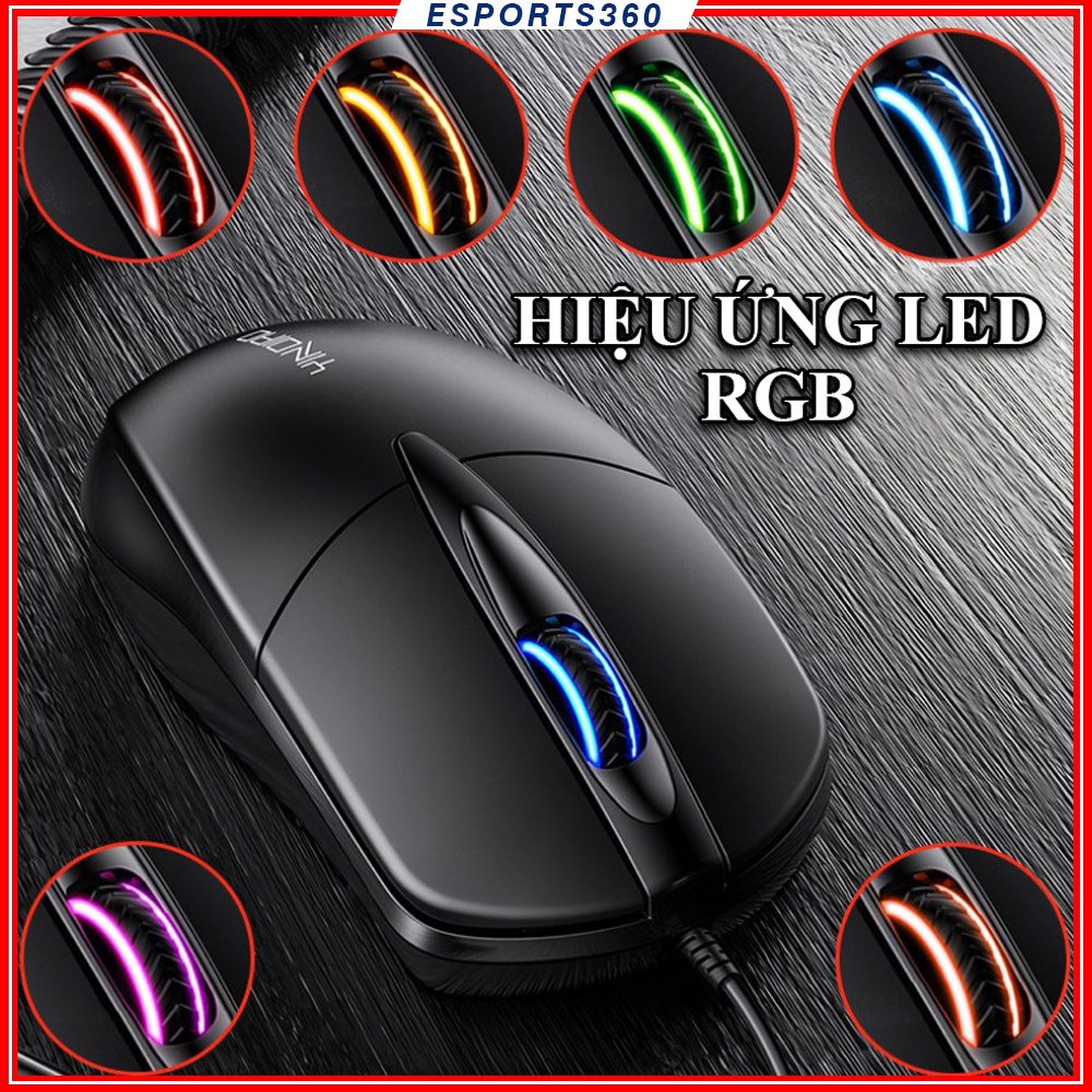 Chuột máy tính có dây văn phòng gaming G2 giá rẻ DPI 1200 chơi game cho laptop, pc