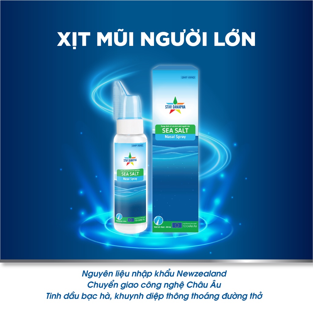 Chai Xịt Mũi Nước Biển Người lớn Sea Salt 80ml