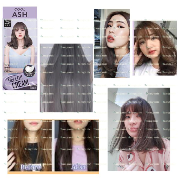 Thuốc Nhuộm Tóc Hello Cream Mise En Scene Blackpink 125g-Màu nâu xám khói