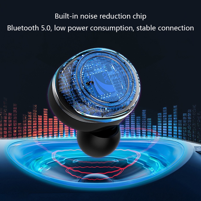 Tai Nghe Bluetooth Y50 Tws 9D Chống Thấm Nước Kiểu Dáng Thể Thao