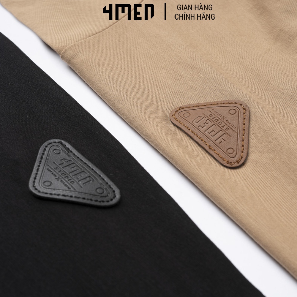 Áo Thun Nam Slimfit Tag Da 4MEN AT098 cổ tròn, tay ngắn, vải cotton co giãn 4 chiều, thoáng mát, trẻ trung, basic