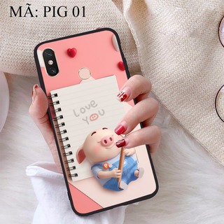 Ốp lưng Xiaomi Mi A2 viền dẻo TPU BST Lợn Tết