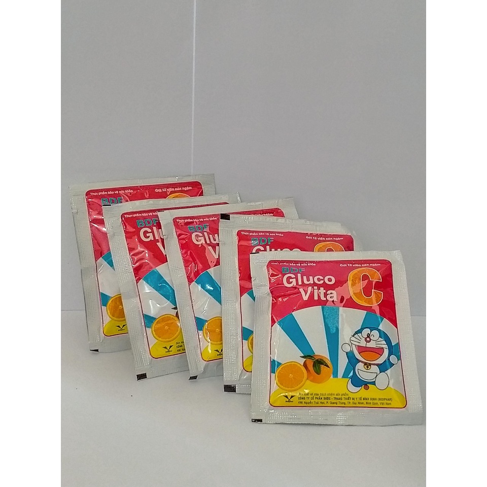 Vitamin C ngậm GLUCO VITA C Gói 12 viên