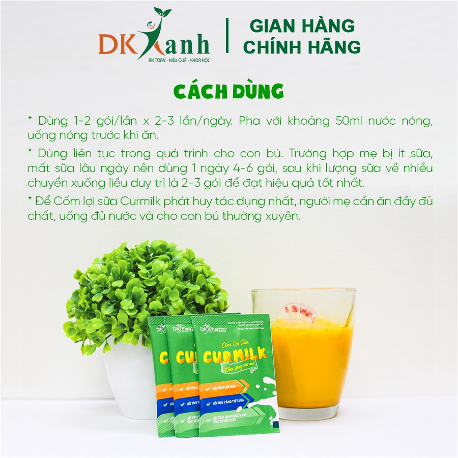 Combo 2 hộp Cốm lợi sữa Curmilk - DK Pharma