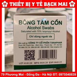 Bông Tẩm Cồn TANAPHAR [Hộp 100 miếng]