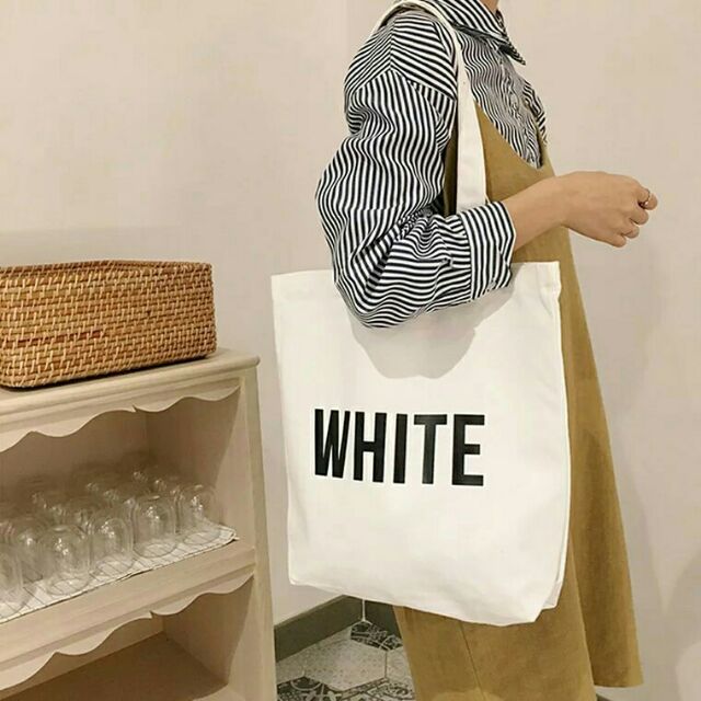 [Túi tote] Túi vải White DTR0319