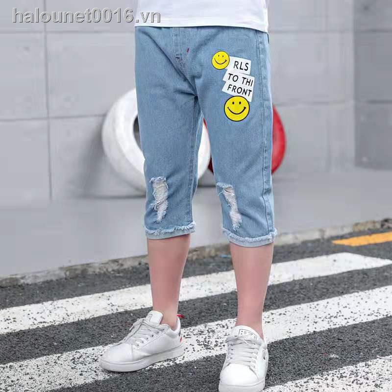 Quần Jeans Lửng 10 Lửng Cho Bé Gái 12-15 Tuổi