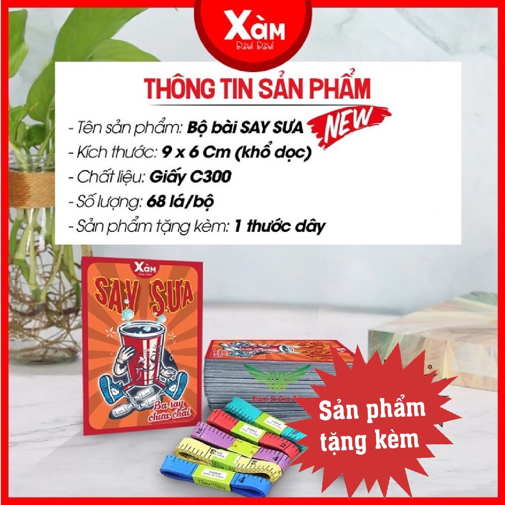 Bộ bài drinking game XÀM phiên bản SAY SƯA , bộ bài ăn nhậu uống 68 lá hot trend