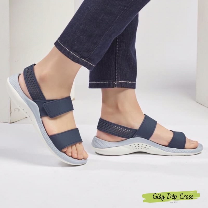 SANDAL CROCSS LITERIDE PCAER 360 CHO NỮ MÀU NAVY HÀNG FULL HỘP