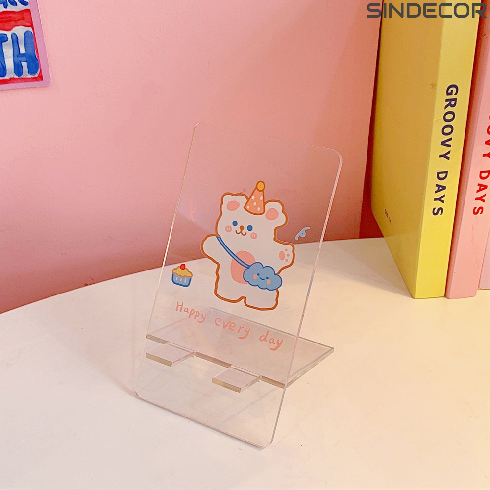 Giá đỡ điện thoại để bàn có thể ghi chú todo list, decor bàn làm việc - Sindecor