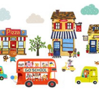 Decan Decal dán tường 2 mặt hút tĩnh điện PVC trang trí cửa phòng siêu cute cho bé/dễ thương/dễ bóc không hỏng tường