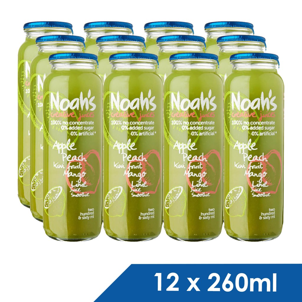 Sinh tố vị Táo, Đào, Kiwi, Xoài, Chanh hiệu Noah's 260ml