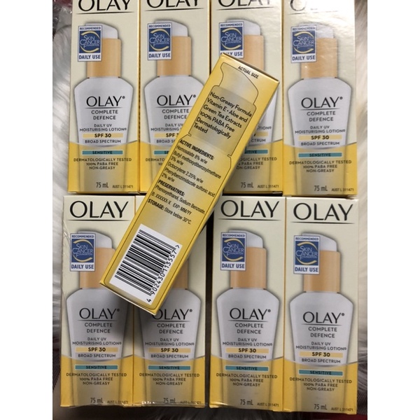 Kem duỡng ẩm chống nắng Olay Complete Daily Defense All Day Moisturizer SPF 30 Sensitive Skin 75 ml