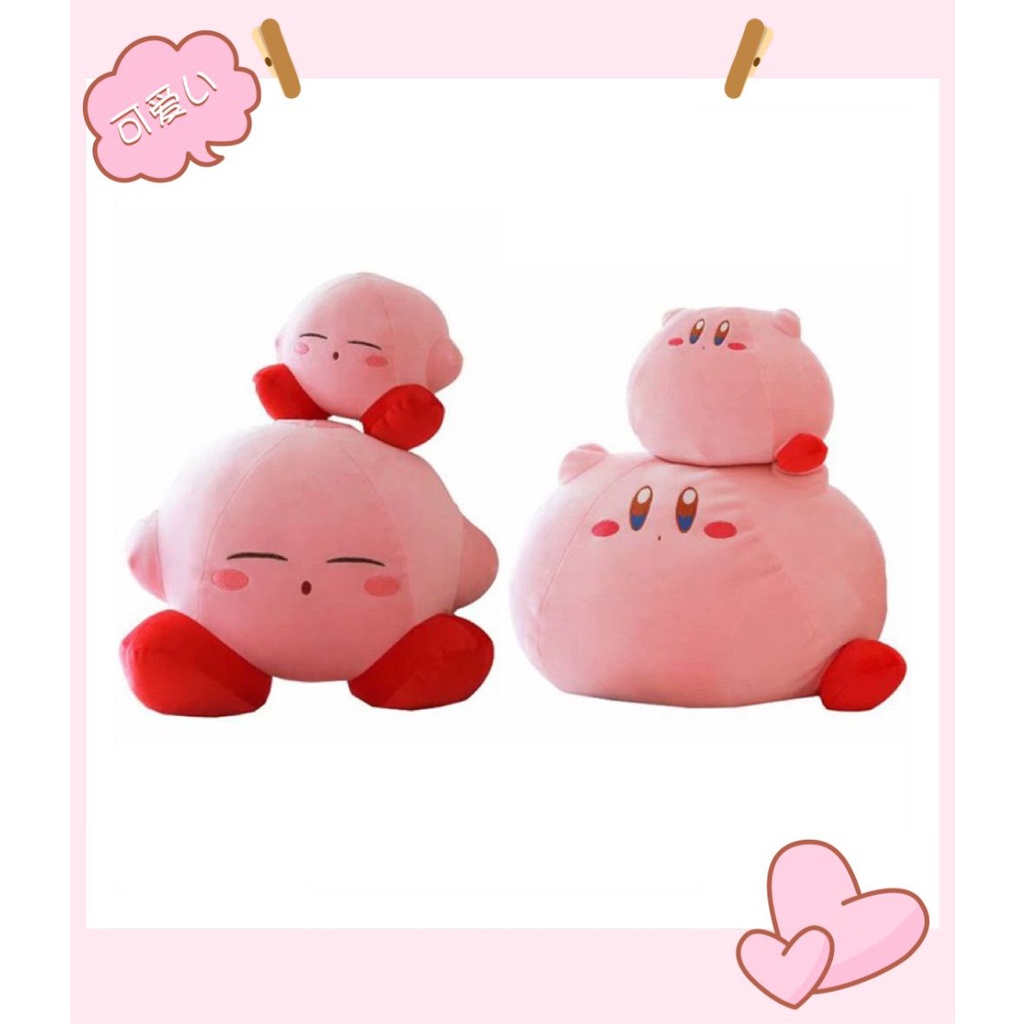 Cute Kirby Adventure Plush Soft Doll Cartoons Neckpillow Soft Stuffed Animal Plushies Toy Child Gift Home Decor