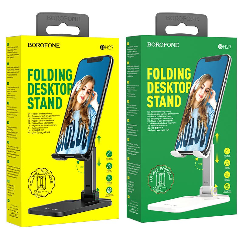Giá đỡ gấp gọn điện thoại, Máy Tính Bảng Borofone Chính Hãng Dành Cho Thiết Bị Từ 4,7 - 7inch