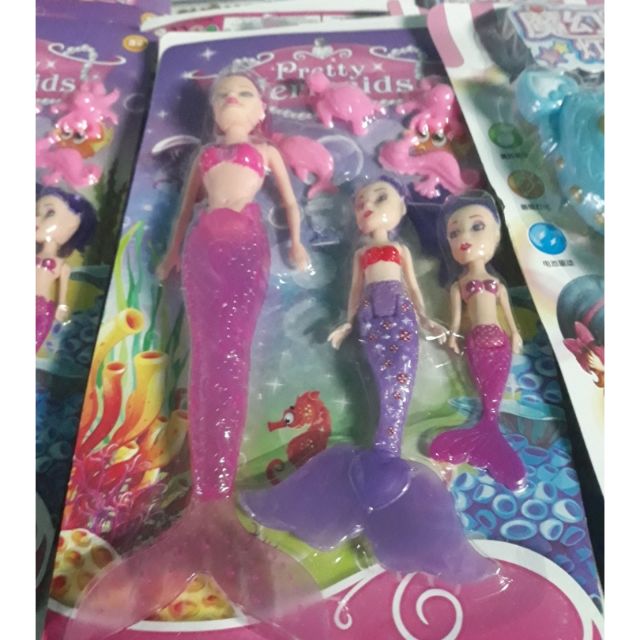 Vỉ búp bê tiên cá 3 con