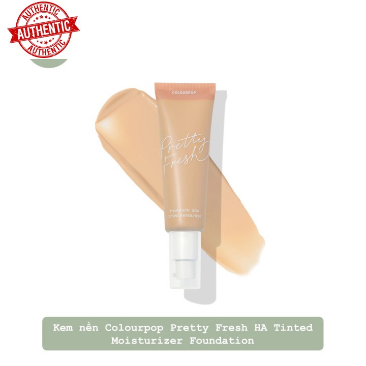 [Mã giảm giá mỹ phẩm chính hãng] Kem nền Colourpop Pretty Fresh HA Tinted Moisturizer Foundation Bunny Beauty hàng đủ bi