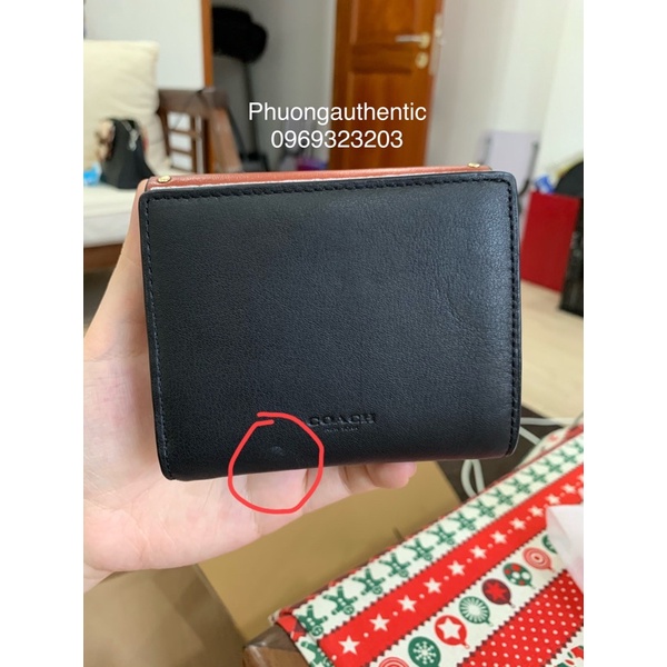 Ví Trifold gập Coach logo ngựa siêu đẹp AUTHENTIC