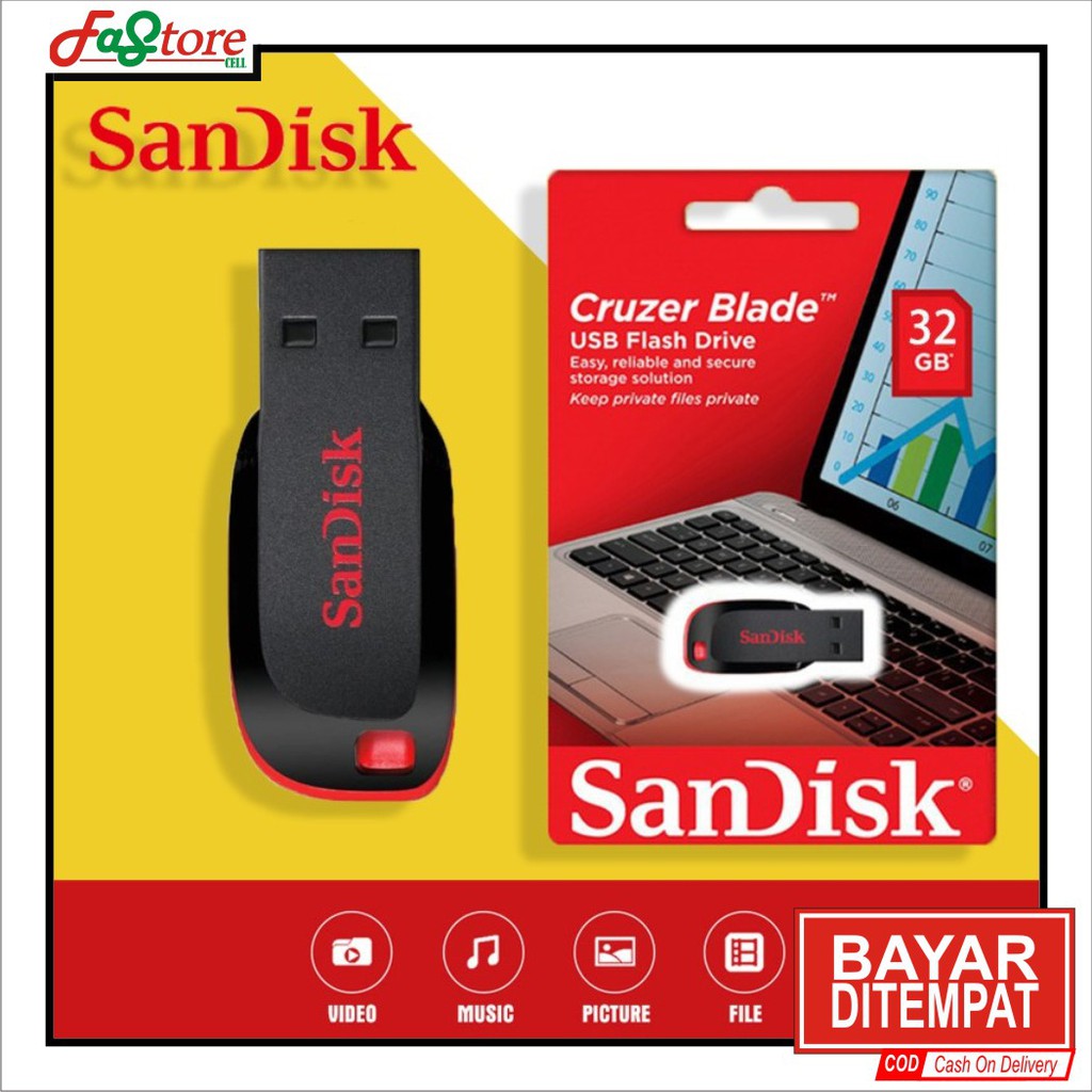 Usb 2.0 Flashdisk Sandisk Cruzer Blade Cz50 32gb | BigBuy360 - bigbuy360.vn