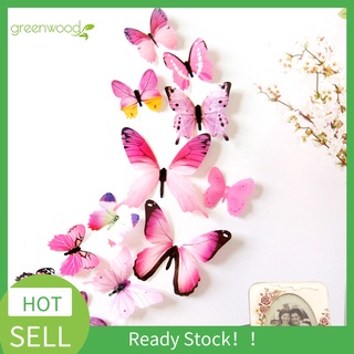 Set 12 miếng dán tường hình bướm 3D chống thấm nước