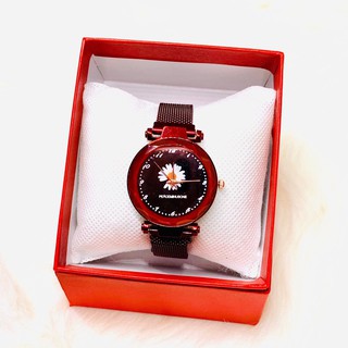 Đồng hồ thời trang nữ Peacemine mặt 1 hoa cúc dây nam châm cực hot