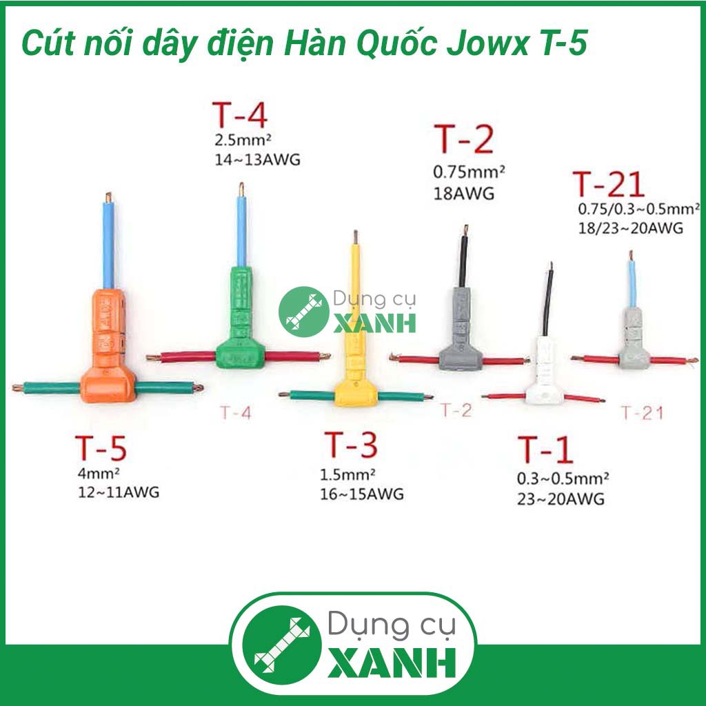 Đầu nối dây điện nhanh Hàn Quốc T-5