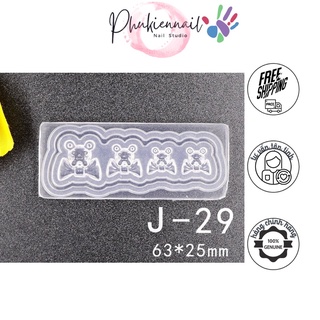 Khuoon silicon đúc charm nail các kiểu